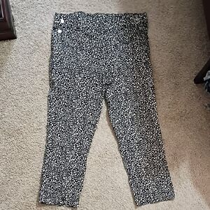 Rafaella Black and White Patterned Pants